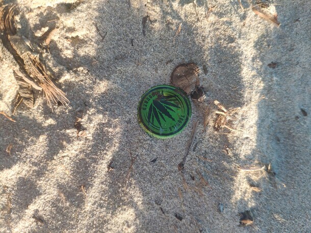 Tapa de botella verde